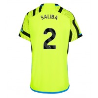 Camiseta Arsenal William Saliba #2 Segunda Equipación Replica 2023-24 para mujer mangas cortas